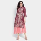 3/4th Sleeves Kurta, Pink, small image number null